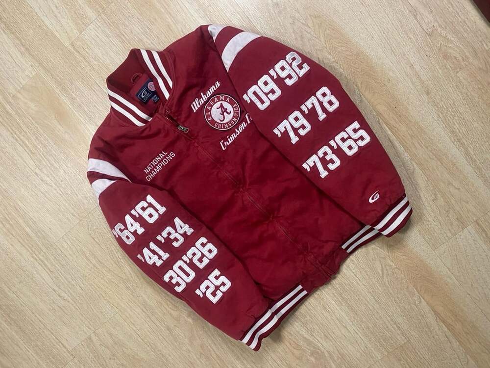G-III Sports Alabama Crimson Tide Varsity Jacket Size XXL Red National Champions